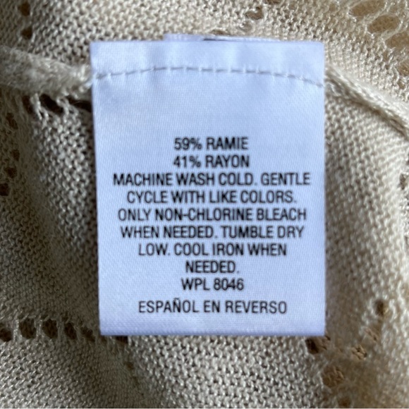 •Charter Club• Pointelle Open Front Cardigan - Size 3X - Picture 6 of 7